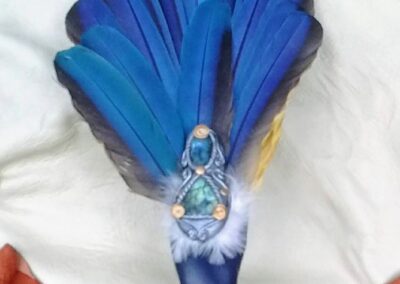 ritual tools macaw smudge fan goddess