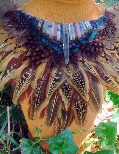 feather crystals adornment